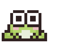 Pixel-art animated frog